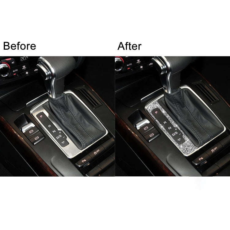 For Audi A4 / A5 / Q5 Car Gear Panel Diamond Decoration Sticker, Left Drive