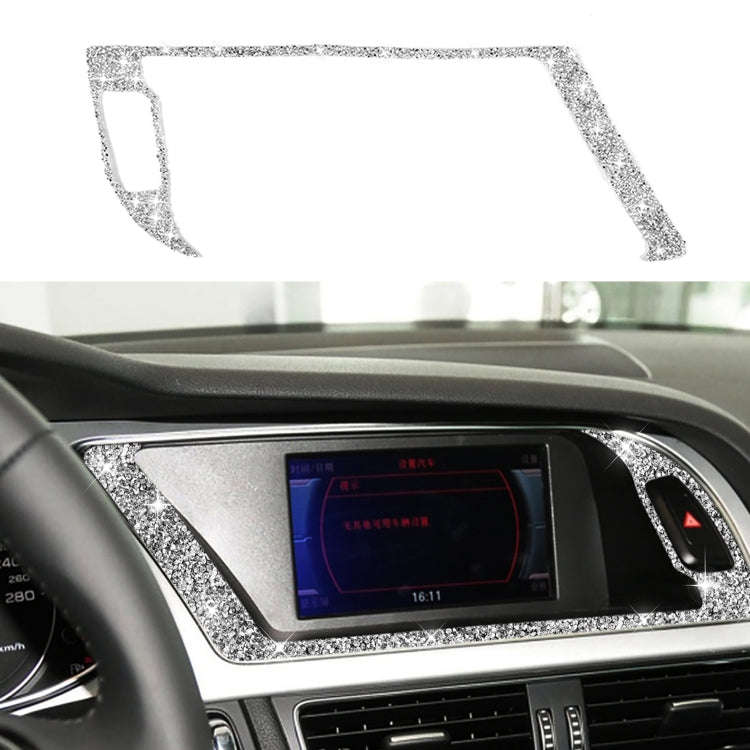 For Audi A4 / A5 / Q5 Car Navigation Outer Frame Diamond Decoration Sticker, Left Drive
