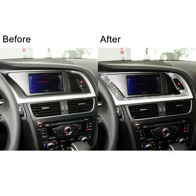 For Audi A4 / A5 / Q5 Car Navigation Outer Frame Diamond Decoration Sticker, Left Drive