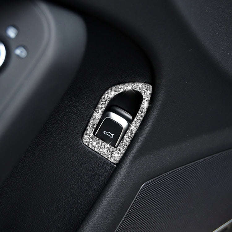 For Audi A4L / A5 / Q5 Car Trunk Switch Diamond Decoration Sticker, Left Drive