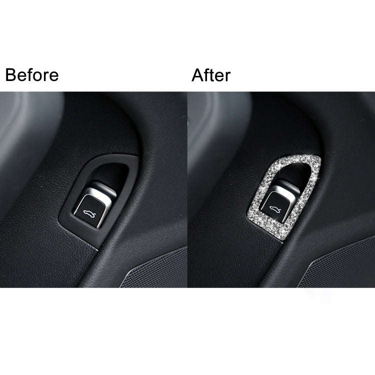 For Audi A4L / A5 / Q5 Car Trunk Switch Diamond Decoration Sticker, Left Drive