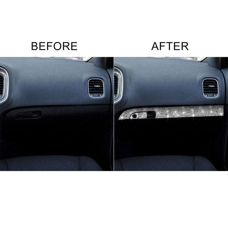 For Dodge Charger 2011-2014 3pcs/Set Car Front Passenger Seat Storage Box Handle Diamond Decorati...