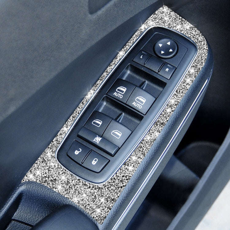 For Dodge Charger 2011-2014 4pcs/Set Car Window Lift Panel Diamond Decorative Sticker, Left-hand ...