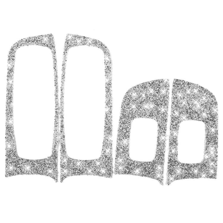 For Dodge Charger 2011-2014 4pcs/Set Car Window Lift Panel Diamond Decorative Sticker, Left-hand ...