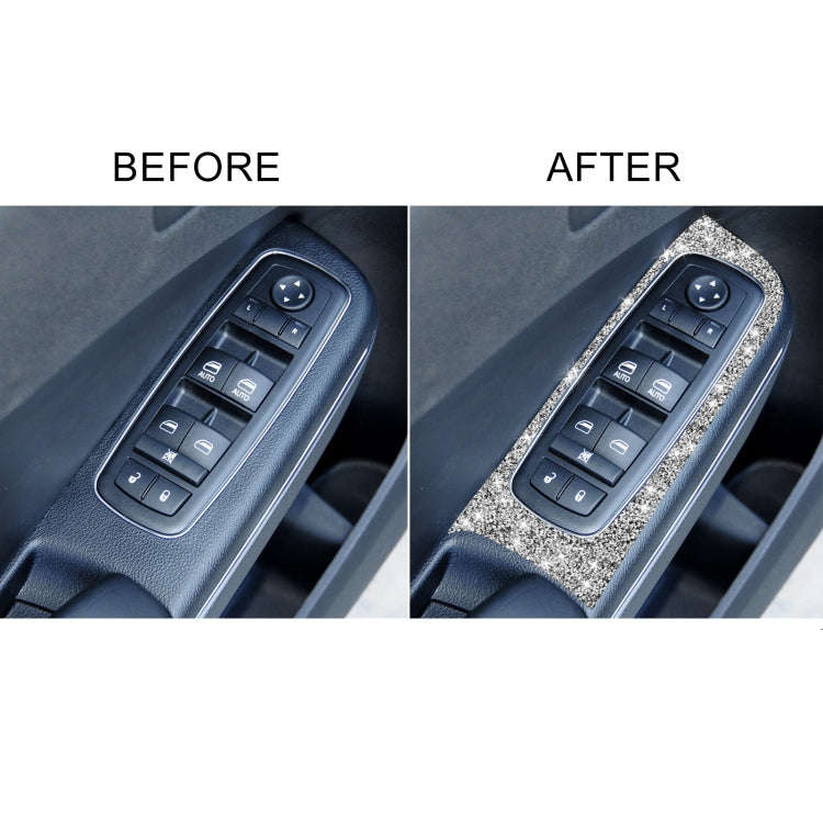 For Dodge Charger 2011-2014 4pcs/Set Car Window Lift Panel Diamond Decorative Sticker, Left-hand ...