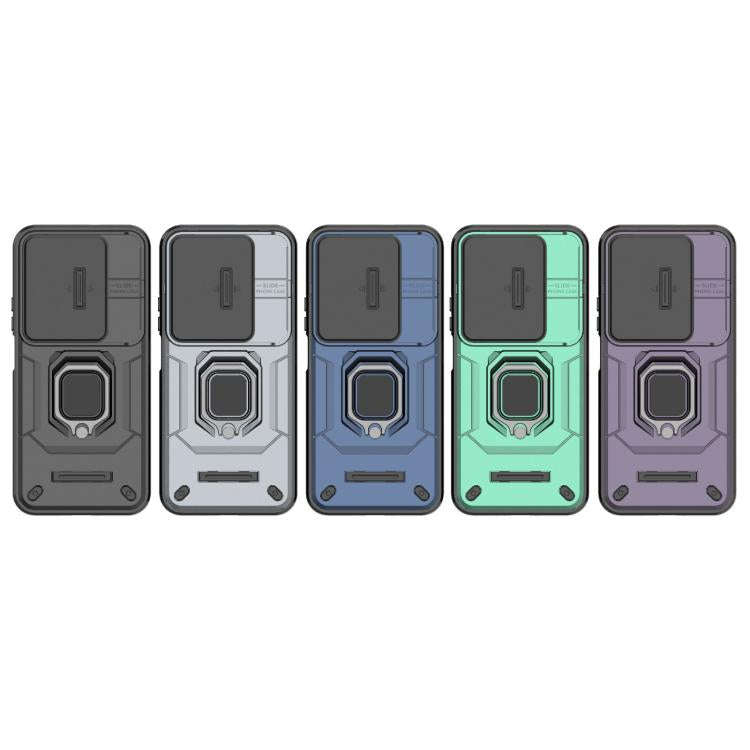 For Huawei nova 14 Ultra 5G Sliding Camshield TPU + PC Shockproof Phone Case with Holder(Purple)