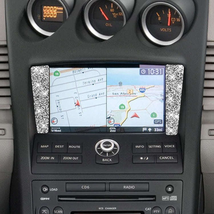 For Nissan 350Z 2006-2009 Car Navigation Frame Diamond Sticker,Left and Right Drive Universal