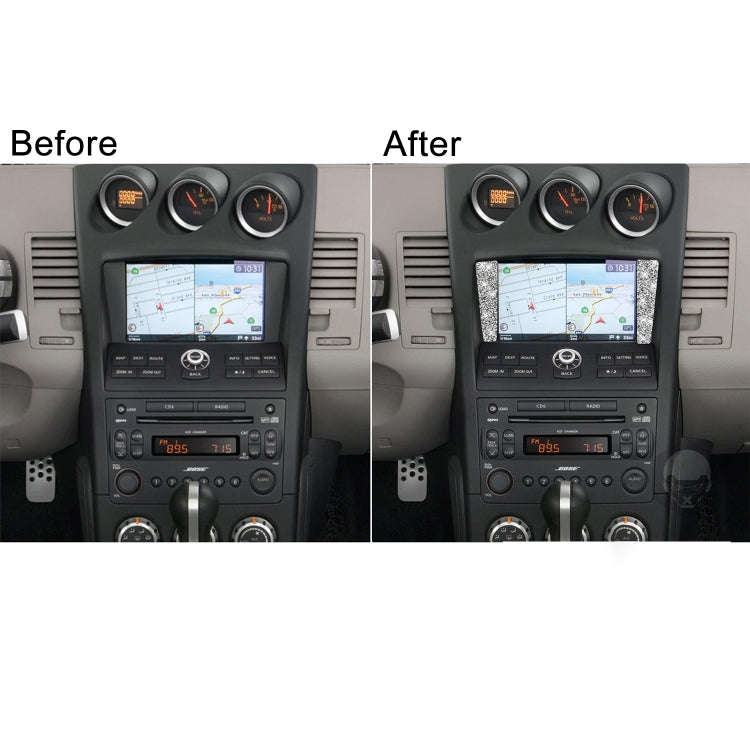 For Nissan 350Z 2006-2009 Car Navigation Frame Diamond Sticker,Left and Right Drive Universal