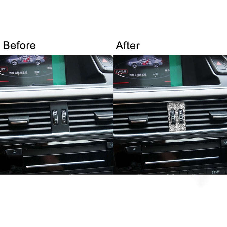 For Audi A4 / A5 / Q5 Car Air Conditioner Air Outlet Knob Diamond Decoration Sticker, Left and Ri...