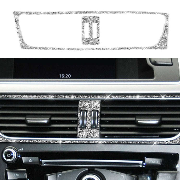 For Audi A4 / A5 / Q5 2pcs Car Air Conditioner Outlet Diamond Decoration Sticker, Left Drive