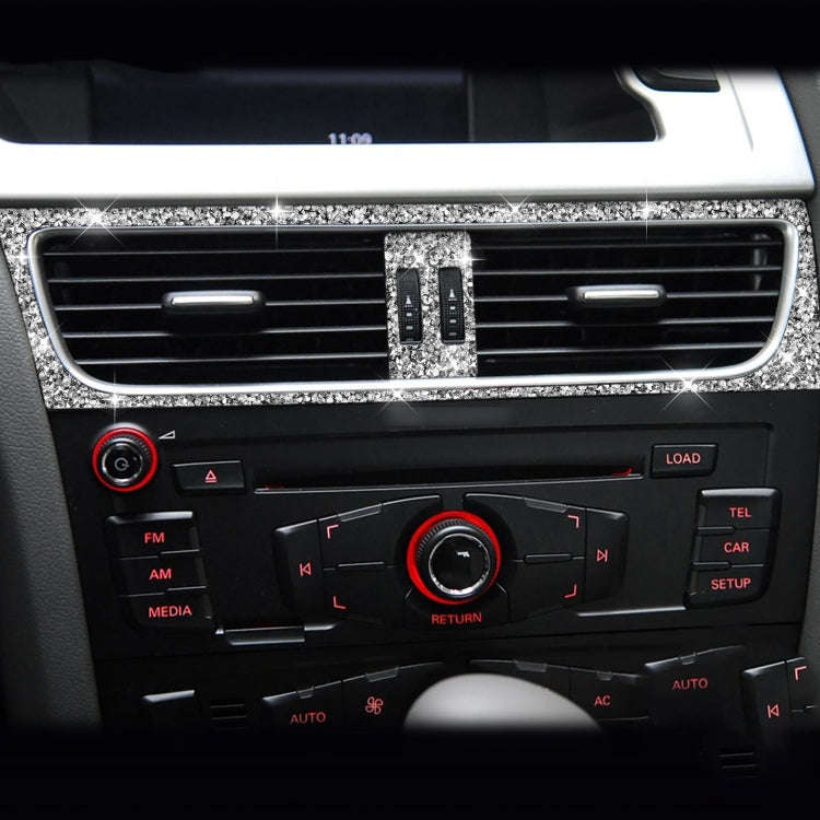 For Audi A4 / A5 / Q5 2pcs Car Air Conditioner Outlet Diamond Decoration Sticker, Left Drive