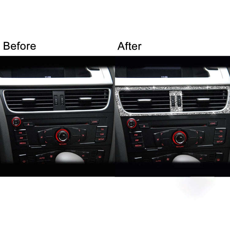 For Audi A4 / A5 / Q5 2pcs Car Air Conditioner Outlet Diamond Decoration Sticker, Left Drive