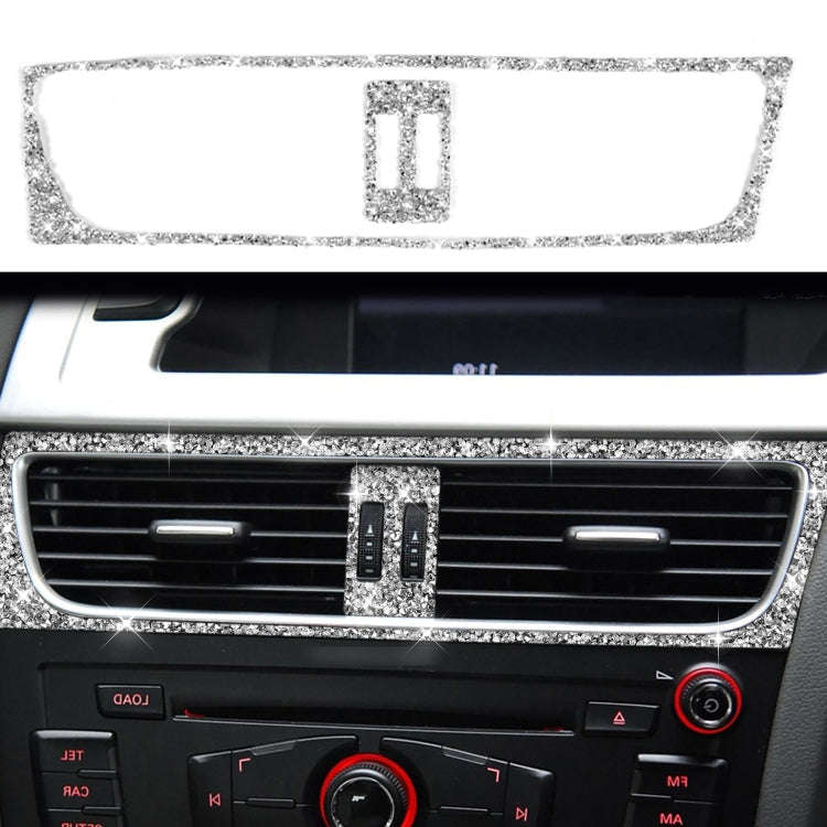 For Audi A4 / A5 / Q5 2pcs Car Air Conditioner Outlet Diamond Decoration Sticker, Right Drive