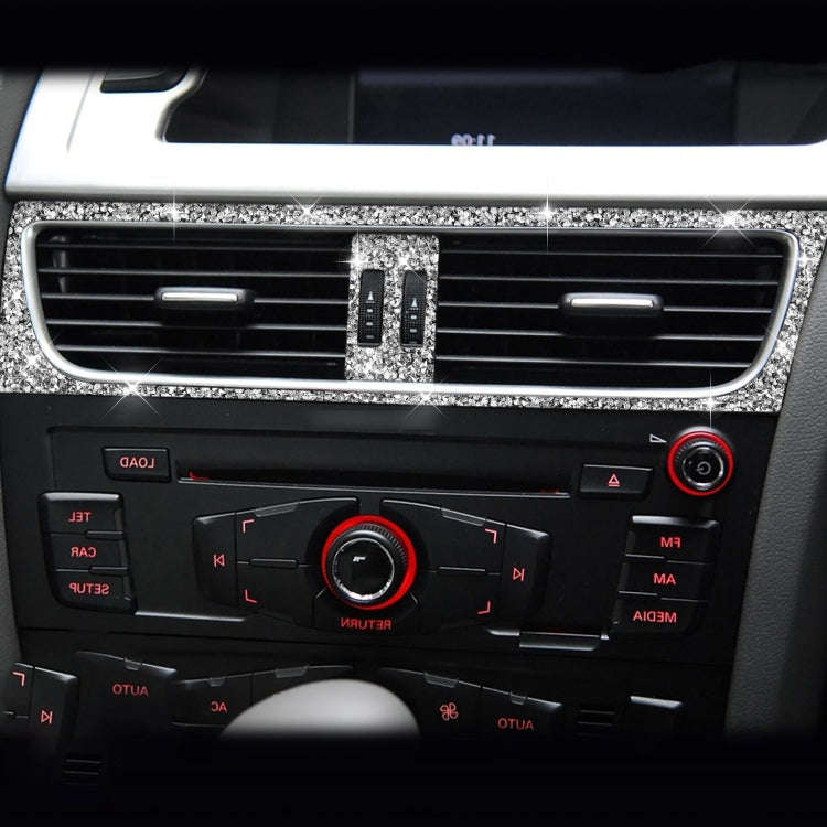 For Audi A4 / A5 / Q5 2pcs Car Air Conditioner Outlet Diamond Decoration Sticker, Right Drive