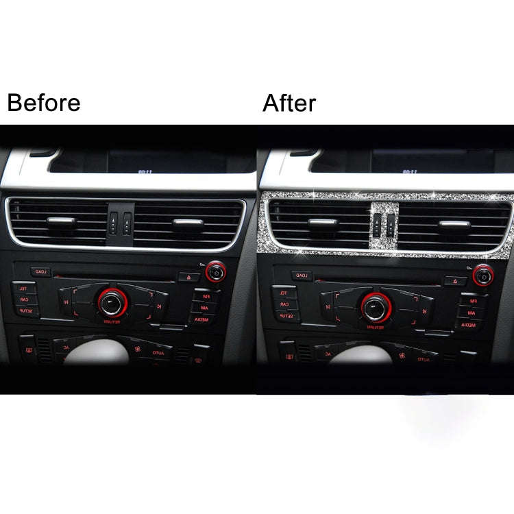 For Audi A4 / A5 / Q5 2pcs Car Air Conditioner Outlet Diamond Decoration Sticker, Right Drive