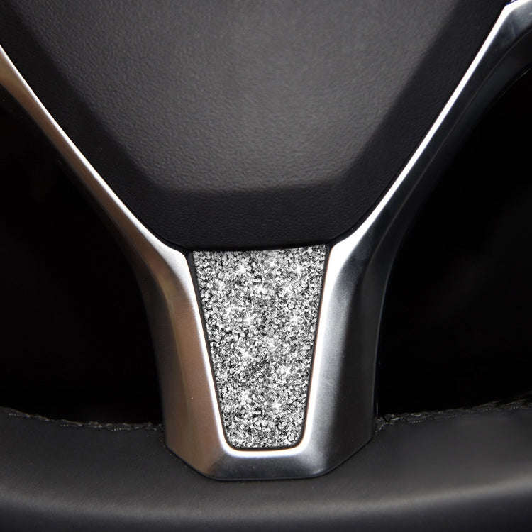 For Tesla Model S/X Car Steering Wheel Diamond Sticker,Left and Right Drive Universal