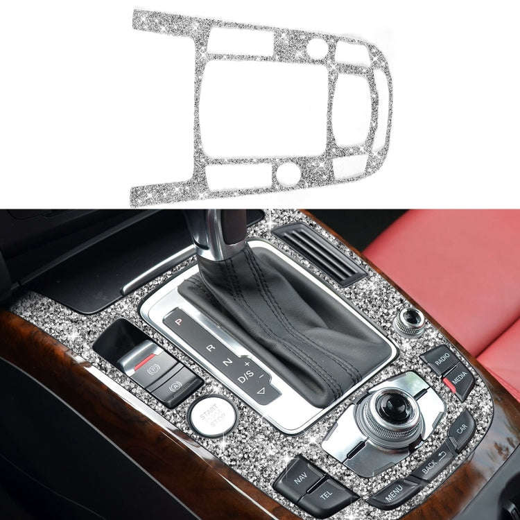 For Audi A4L / A5 / Q5 Car Gear Panel Type C Diamond Decoration Sticker, Left and Right Drive