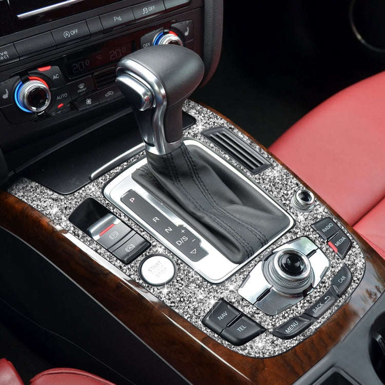 For Audi A4L / A5 / Q5 Car Gear Panel Type C Diamond Decoration Sticker, Left and Right Drive