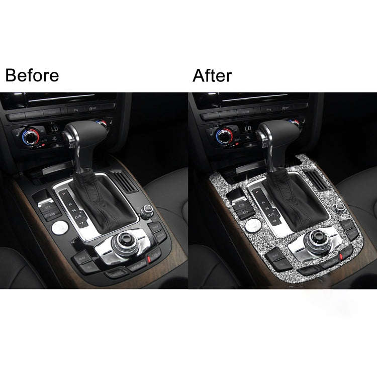 For Audi A4L / A5 / Q5 Car Gear Panel Type C Diamond Decoration Sticker, Left and Right Drive