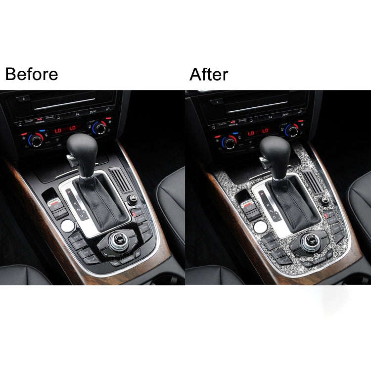 For Audi A4L / A5 / Q5 Car Gear Panel Type D Diamond Decoration Sticker, Left and Right Drive