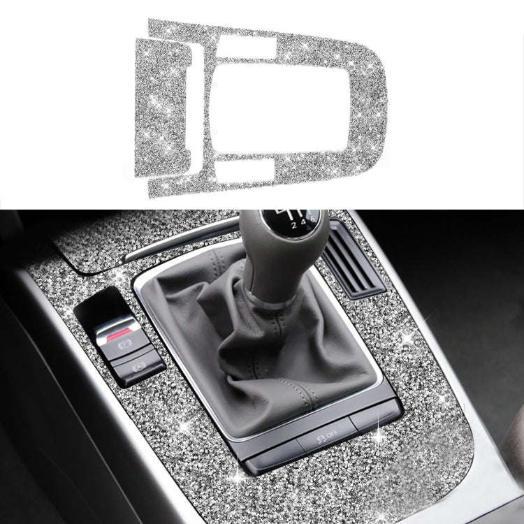 For Audi A4L / A5 / Q5 2pcs Car Gear Panel Type E Diamond Decoration Sticker, Left and Right Drive