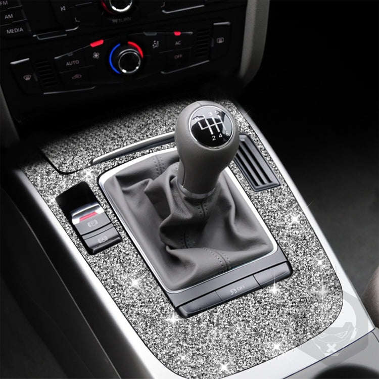 For Audi A4L / A5 / Q5 2pcs Car Gear Panel Type E Diamond Decoration Sticker, Left and Right Drive