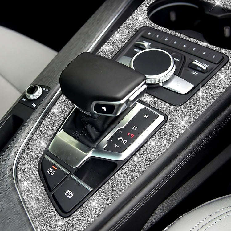For Audi A4L / A5 2017-2019 Car Large Gear Panel Diamond Decoration Sticker, Right Drive