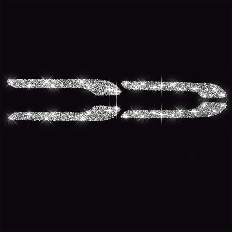 For Tesla Model 3 4pcs Car Outside Handle Diamond Sticker,Left and Right Drive Universal