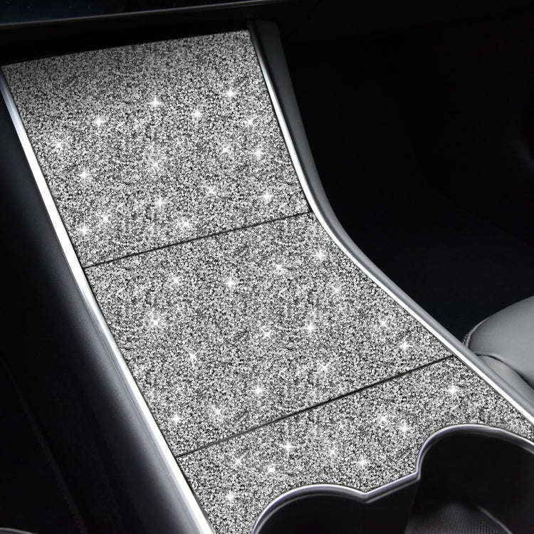 For Tesla Model 3 Car Rear Door Sill Strip Diamond Sticker,Left and Right Drive Universal