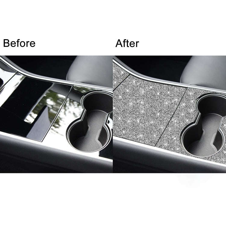 For Tesla Model 3 Car Rear Door Sill Strip Diamond Sticker,Left and Right Drive Universal