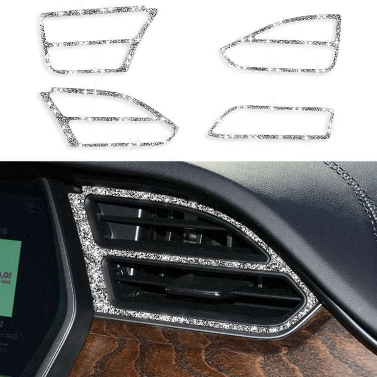 For Tesla Model X Car Central Control Instrument Air Outlet Diamond Sticker, Right Drive