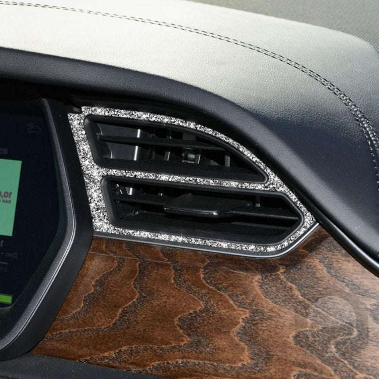 For Tesla Model X Car Central Control Instrument Air Outlet Diamond Sticker, Right Drive