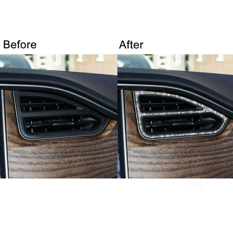 For Tesla Model X Car Central Control Instrument Air Outlet Diamond Sticker, Right Drive