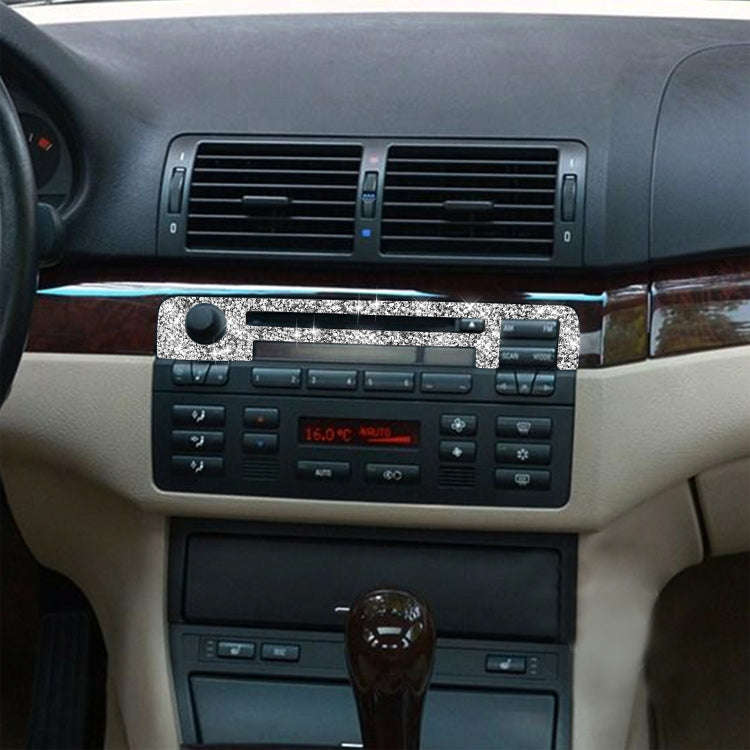 For BMW Series 3 E46 1998-2005 Car Center Control Panel Upper Diamond Decoration Sticker, Left an...