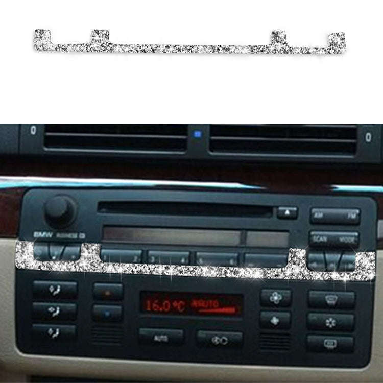 For BMW Series 3 E46 1998-2005 Car Center Control Panel Middle Diamond Decoration Sticker, Left a...