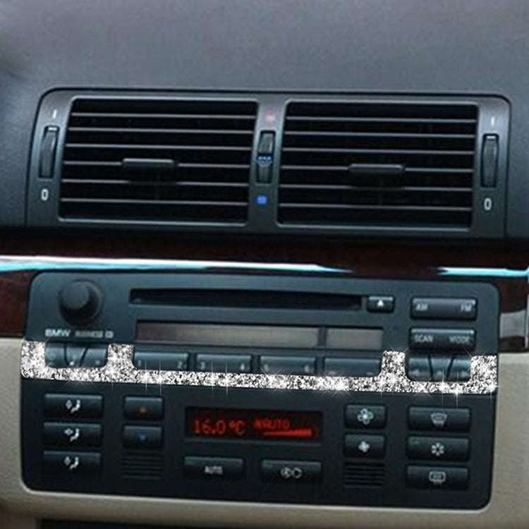 For BMW Series 3 E46 1998-2005 Car Center Control Panel Middle Diamond Decoration Sticker, Left a...