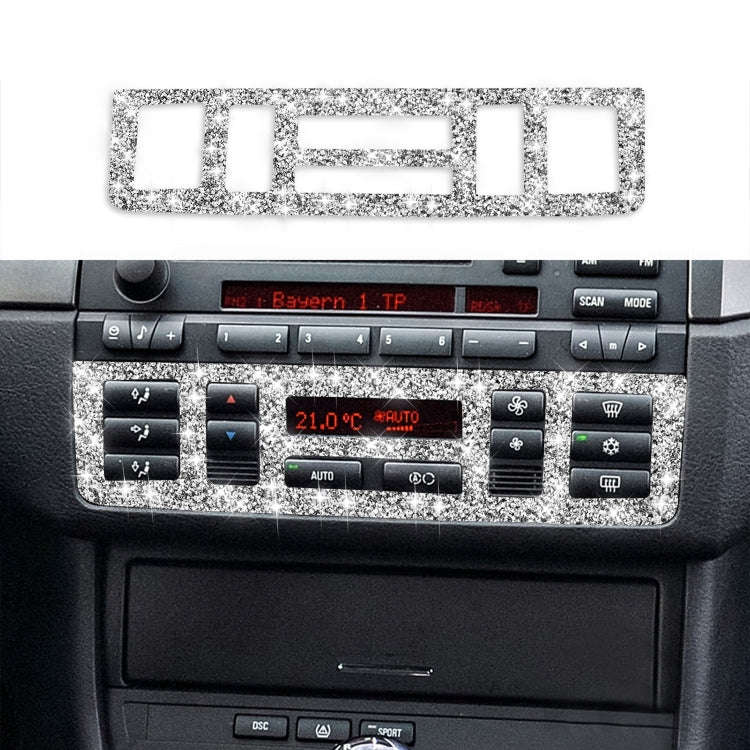 For BMW Series 3 E46 1998-2005 Car Center Control Panel Lower Diamond Decoration Sticker, Left an...