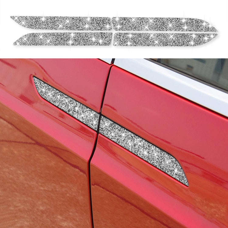 For Tesla Model X Car Exterior Door Handle Panel Diamond Sticker,Left and Right Drive Universal