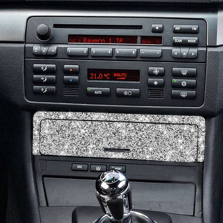 For BMW Series 3 E46 1998-2005 Car Gear Button Frame Diamond Decoration Sticker, Left Drive
