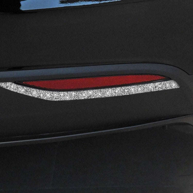 For Tesla Model X Car Rear Fog Lamp Diamond Sticker,Left and Right Drive Universal