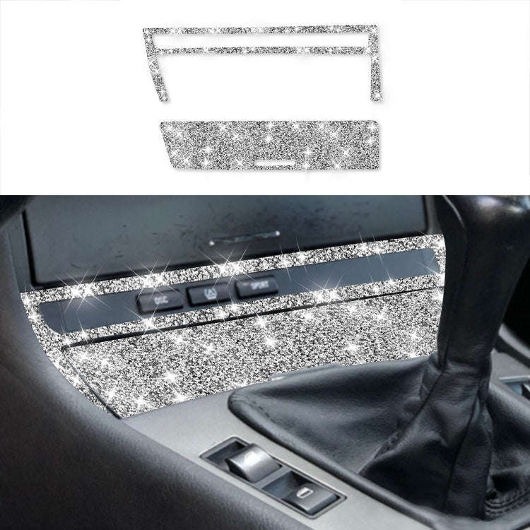For BMW Series 3 E46 1998-2005 Car Cigarette Lighter Frame Diamond Decoration Sticker, Left Drive