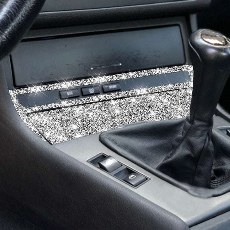 For BMW Series 3 E46 1998-2005 Car Cigarette Lighter Frame Diamond Decoration Sticker, Left Drive