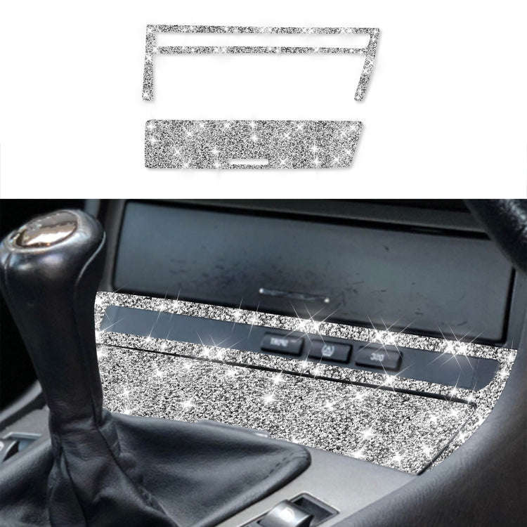 For BMW Series 3 E46 1998-2005 Car Cigarette Lighter Frame Diamond Decoration Sticker, Right Drive