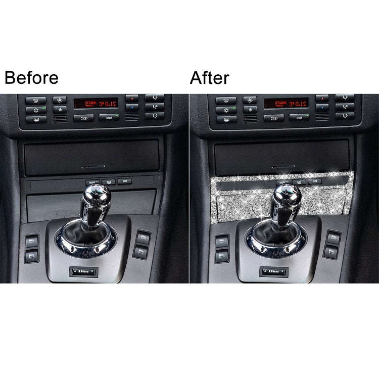 For BMW Series 3 E46 1998-2005 Car Cigarette Lighter Frame Diamond Decoration Sticker, Right Drive
