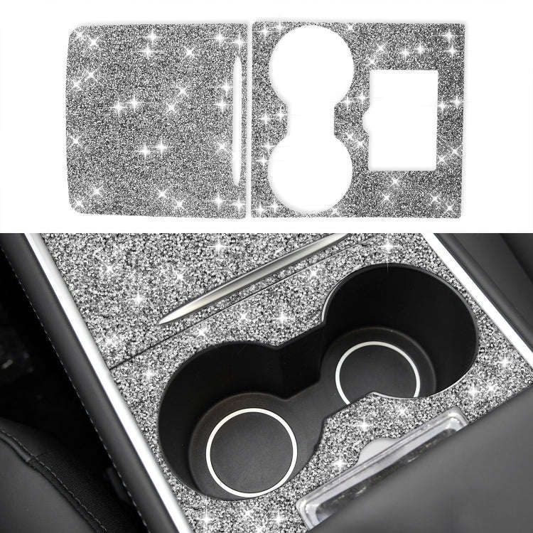 For Tesla Model 3 Car Center Control Panel with Hole Diamond Sticker,Left and Right Drive Universal