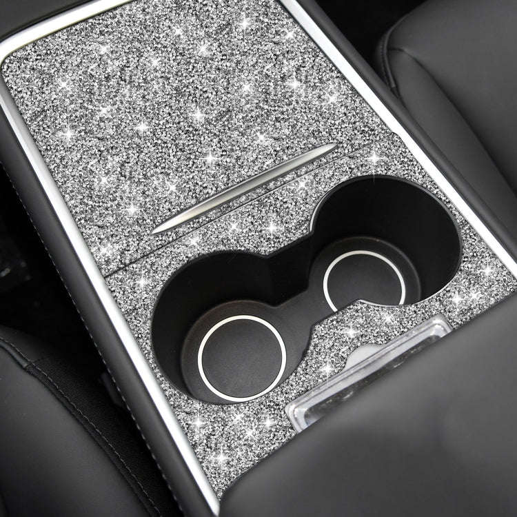 For Tesla Model 3 Car Center Control Panel with Hole Diamond Sticker,Left and Right Drive Universal