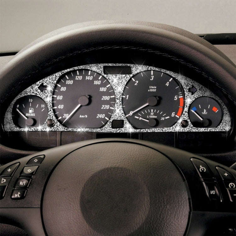 For BMW Series 3 E46 1998-2005 Car Speed Dashboard Diamond Decoration Sticker, Left and Right Drive
