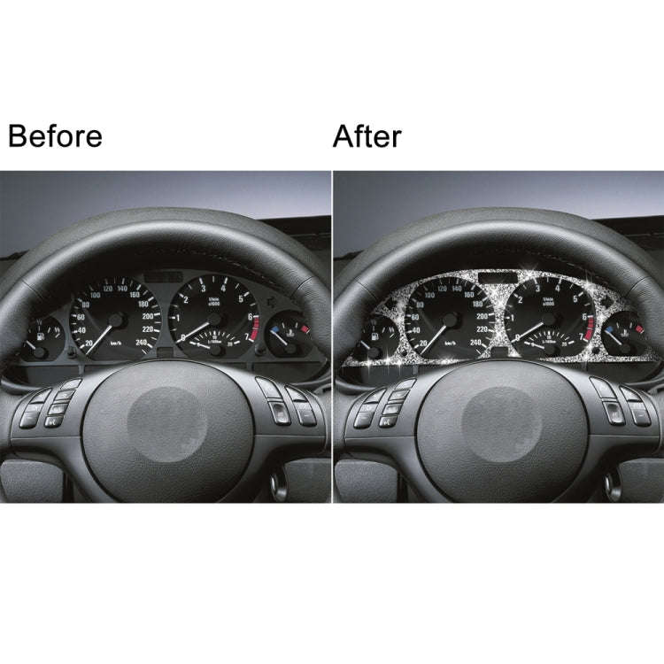 For BMW Series 3 E46 1998-2005 Car Speed Dashboard Diamond Decoration Sticker, Left and Right Drive