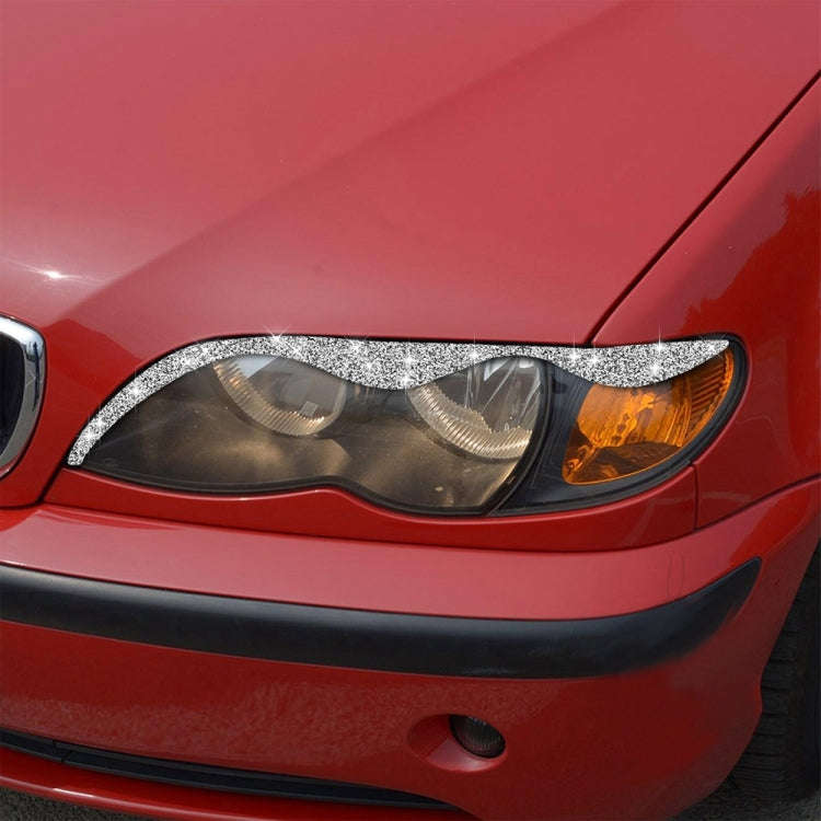 For BMW Series 3 E46 1999-2004 Car Light Eyebrow Soft Style Diamond Decoration Sticker, Left and ...
