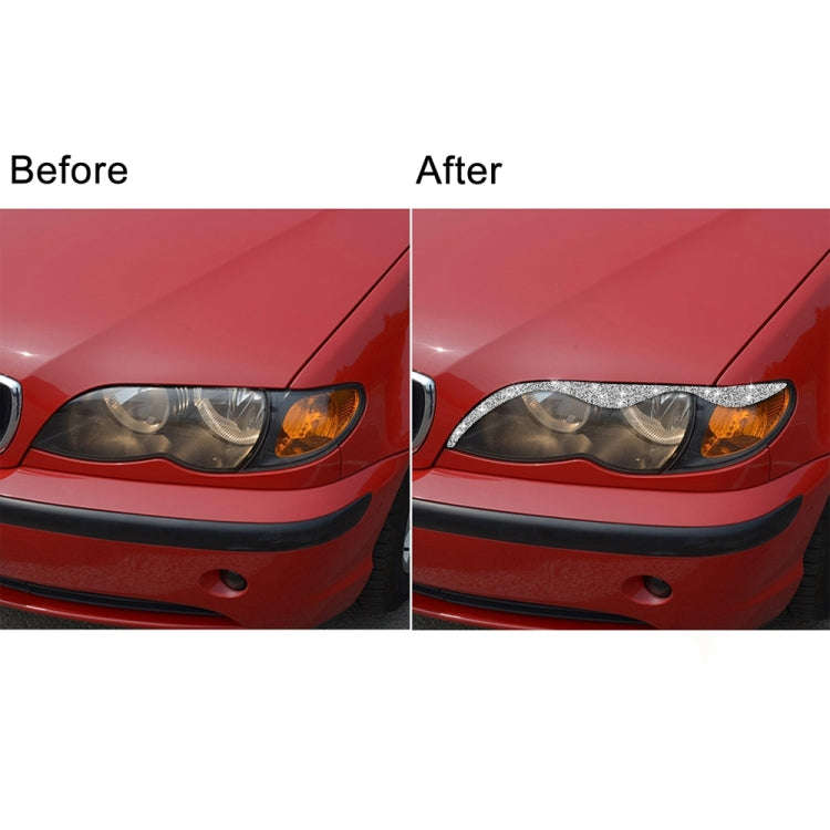 For BMW Series 3 E46 1999-2004 Car Light Eyebrow Soft Style Diamond Decoration Sticker, Left and ...